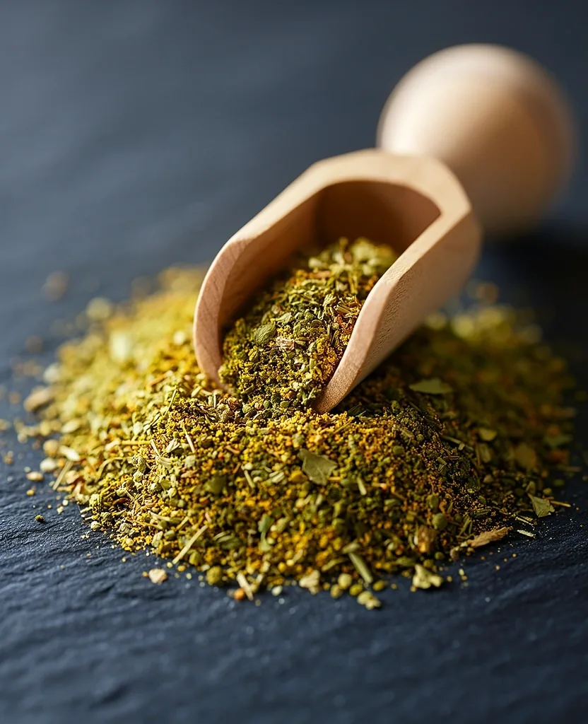 Botanical powders close-up